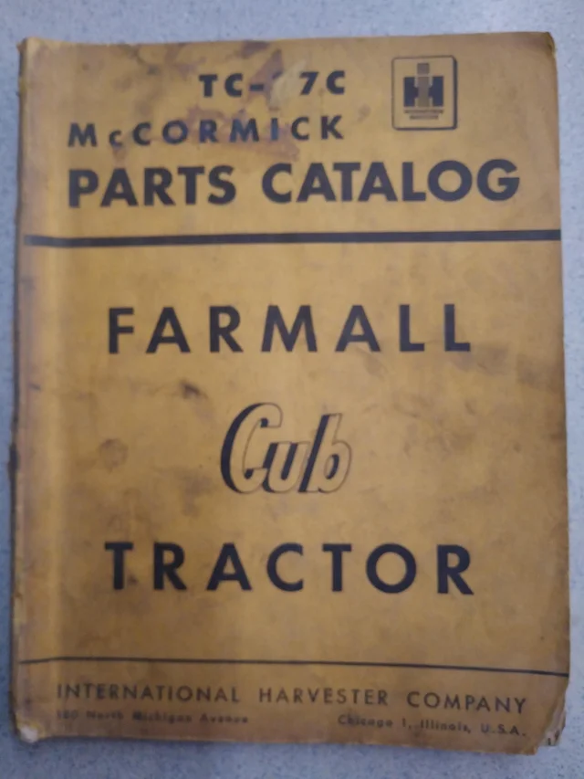 Farmall Cub Parts Manual