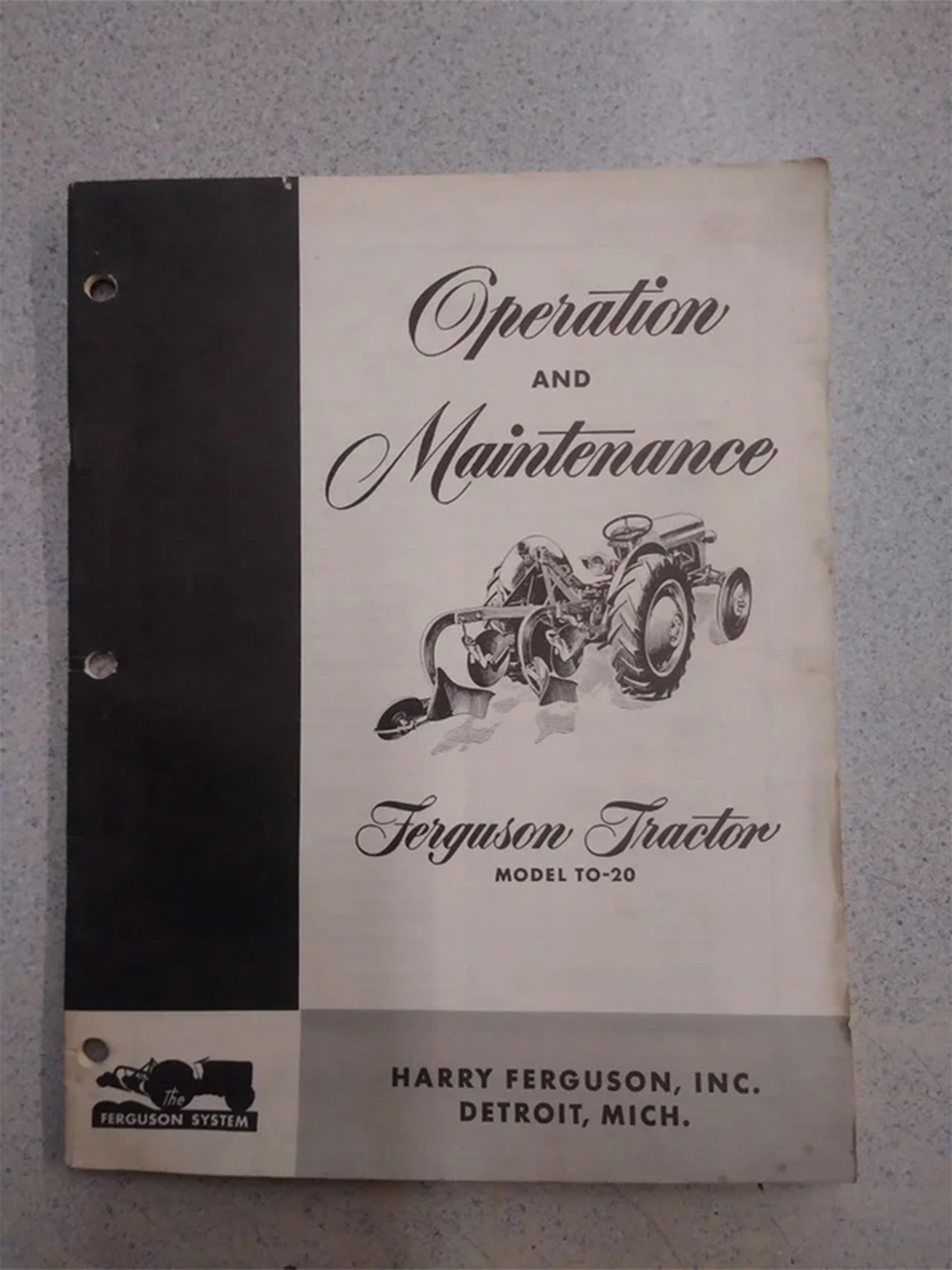 Ferguson TO-02 Operation and Maintenance Manual