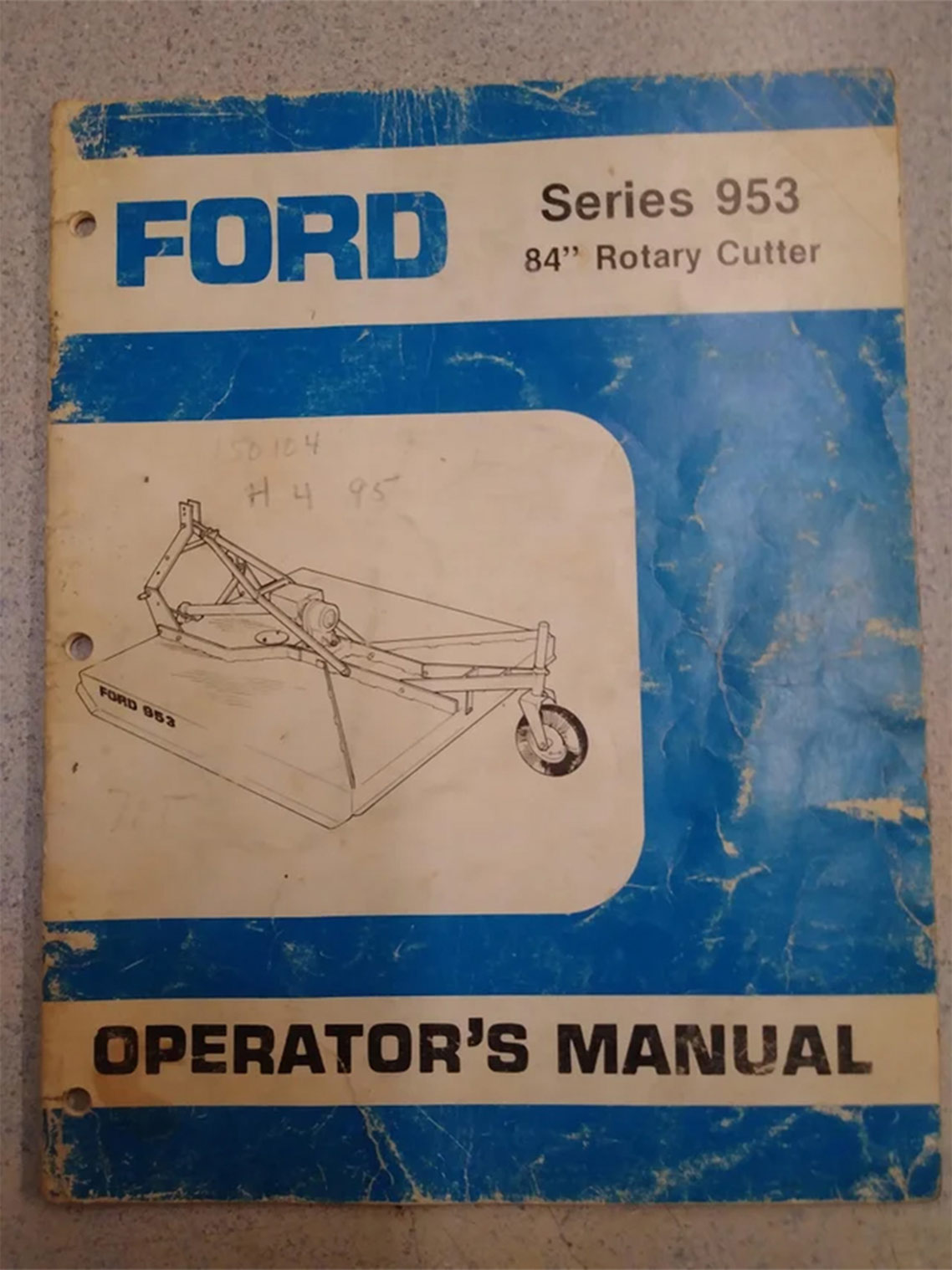 Ford 953 84 Rotary Cutter Operators Manual