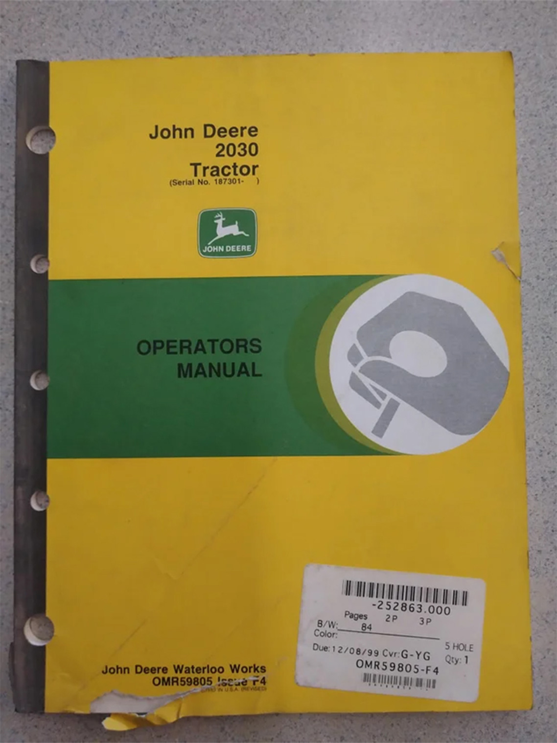 John Deere 2030 Operator's Manual