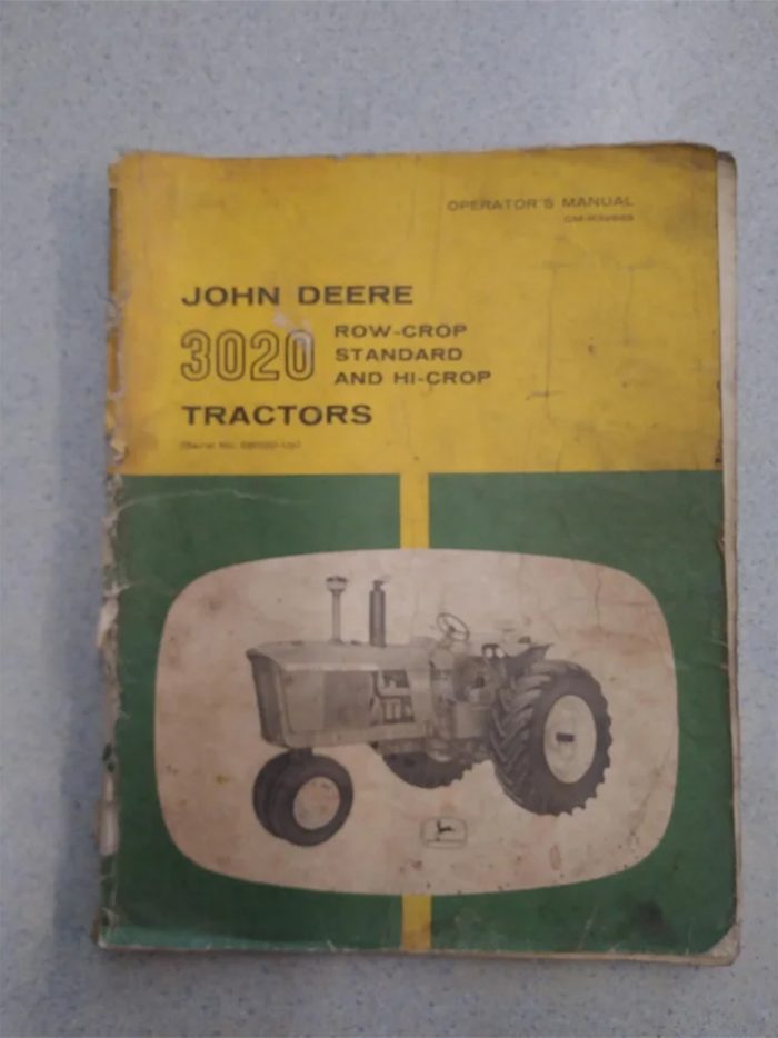 John Deere 3020 Row Crop Operator's Manual
