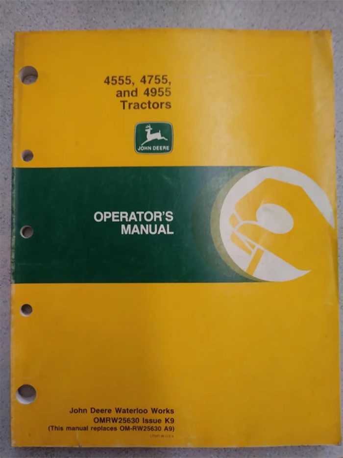 John Deere 4555, 4755 and 4955 Operator's Manual