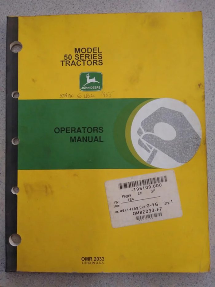 John Deere 50 Series Operator's Manual