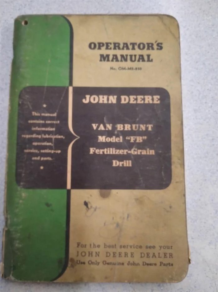 John Deere Model FB Operator's Manual