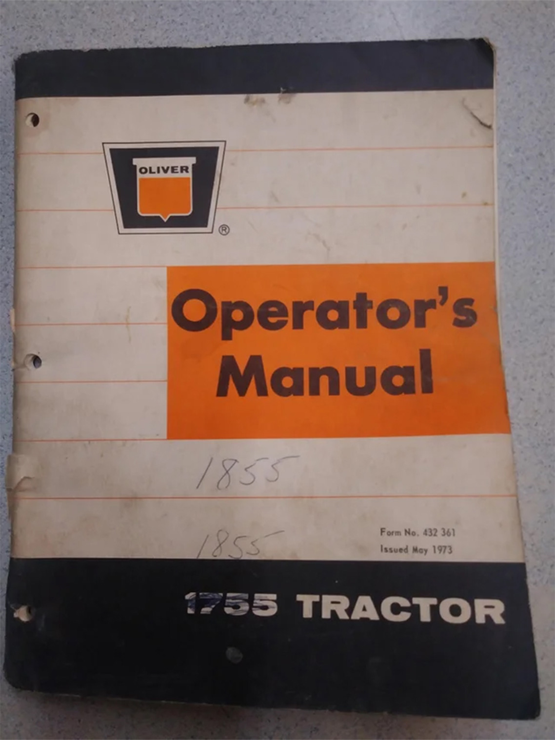 Oliver 1755-1855 Operator's Manual